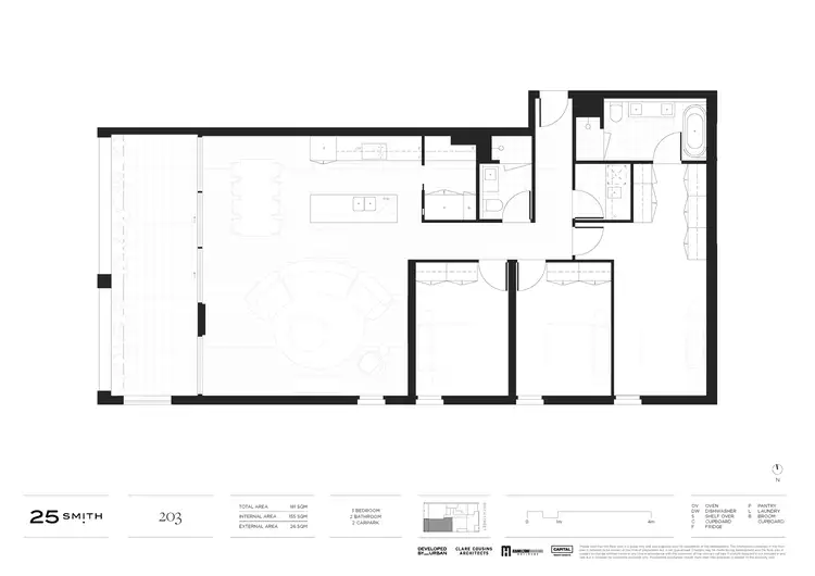 Floorplan of Homely apartment listing, 203/25 Smith Street, Fitzroy VIC 3065