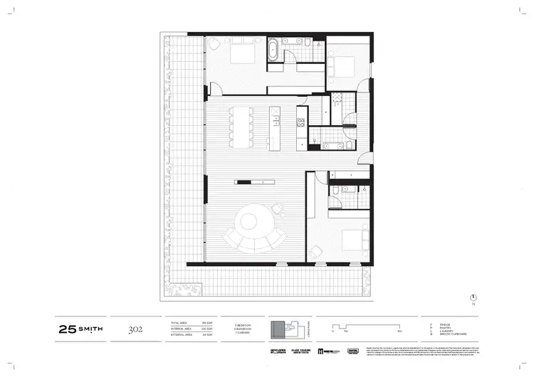 Floorplan of Homely apartment listing, 302/25 Smith Street, Fitzroy VIC 3065