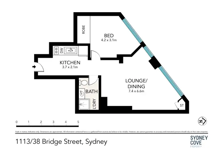 Floorplan of Homely apartment listing, 1113/38 Bridge Street, Sydney NSW 2000