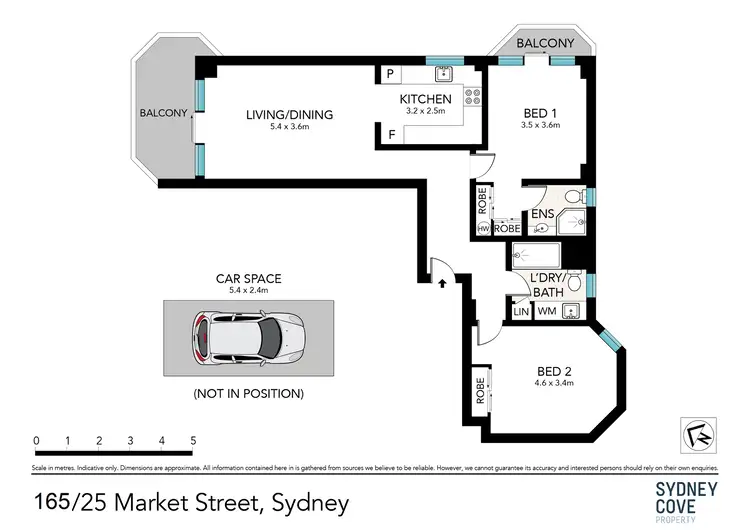 Floorplan of Homely apartment listing, 165/25 Market Street, Sydney NSW 2000