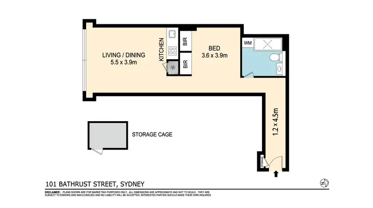 Floorplan of Homely apartment listing, 2710/101 Bathurst Street, Sydney NSW 2000