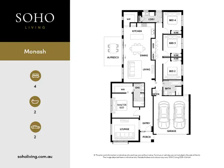 Floorplan of Homely house listing, 52 Apsley Parkway, Nar Nar Goon North VIC 3812