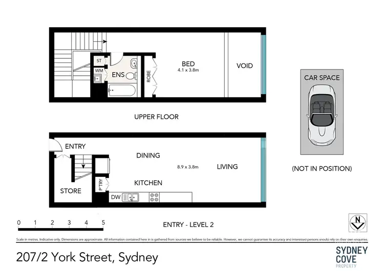 Floorplan of Homely apartment listing, 207/2 York Street, Sydney NSW 2000