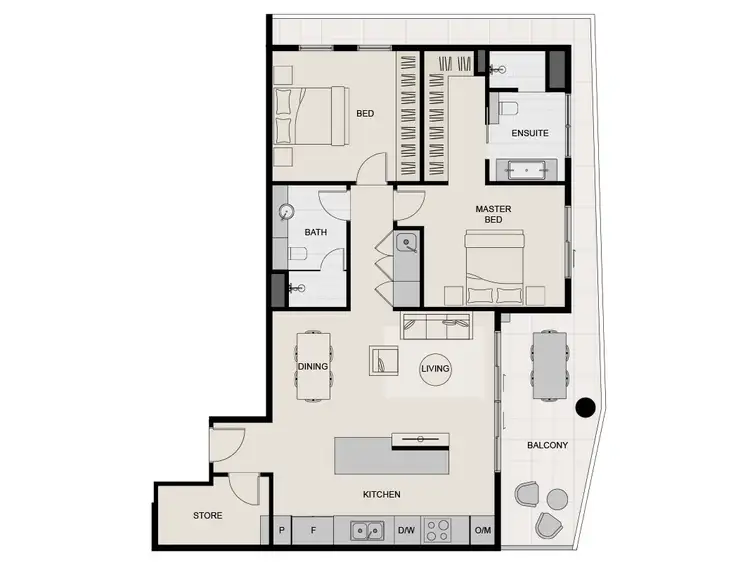 Floorplan of Homely apartment listing, 901/893 Canning Highway, Mount Pleasant WA 6153