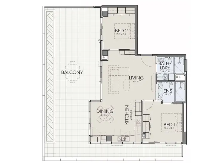 Floorplan of Homely retirement listing, 306/20 Kintail Road, Applecross WA 6153