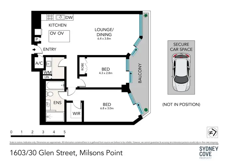 Floorplan of Homely apartment listing, 1603/30 Glen Street, Milsons Point NSW 2061