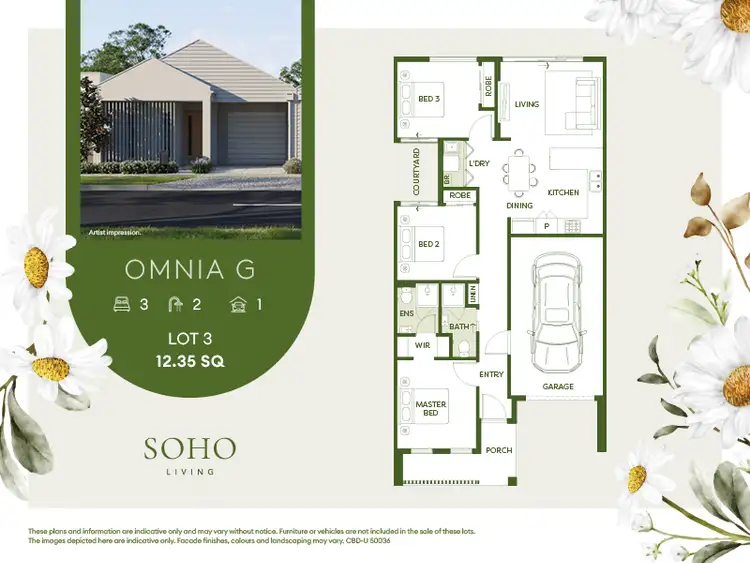Floorplan of Homely townhouse listing, 3 Riven Way, Clyde North VIC 3978