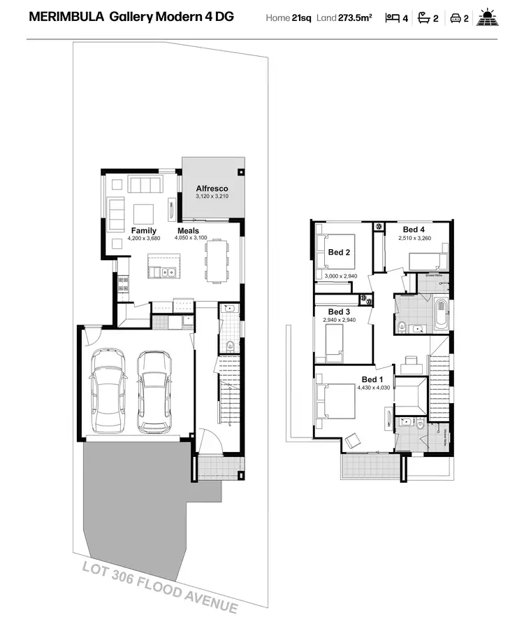 Floorplan of Homely house listing, Lot 306 Flood Avenue, Austral NSW 2179