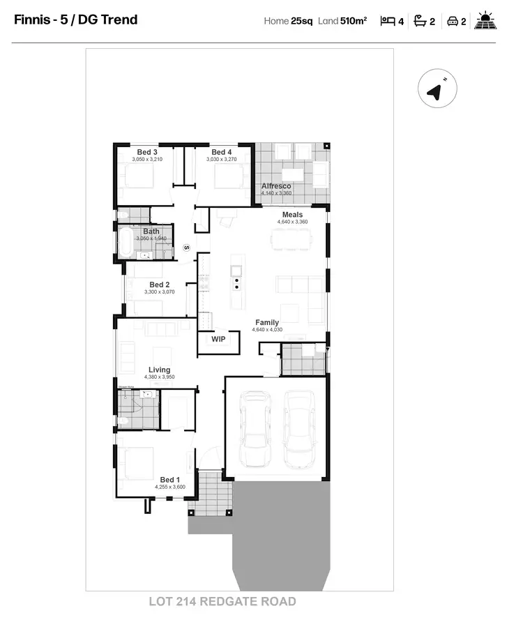 Floorplan of Homely house listing, Lot 214 Redgate Road, Chisholm NSW 2322