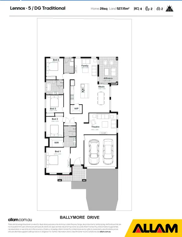 Floorplan of Homely house listing, Lot 207 Ballymore Drive, Chisholm NSW 2322