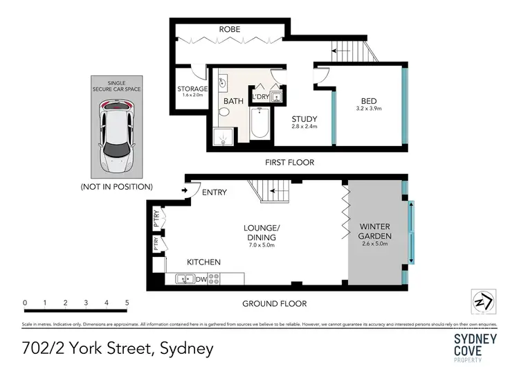 Floorplan of Homely apartment listing, 702/2 York Street, Sydney NSW 2000