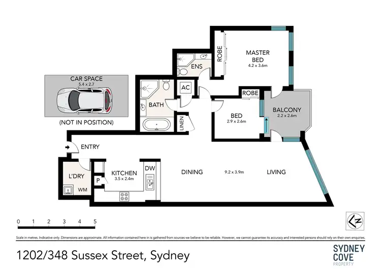 Floorplan of Homely apartment listing, 1202/348-352 Sussex Street, Sydney NSW 2000