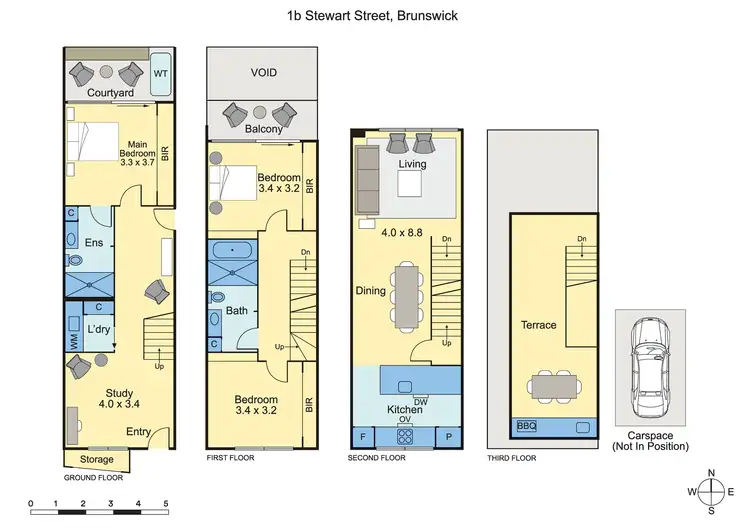 Floorplan of Homely townhouse listing, 1B STEWART STREET, Brunswick VIC 3056