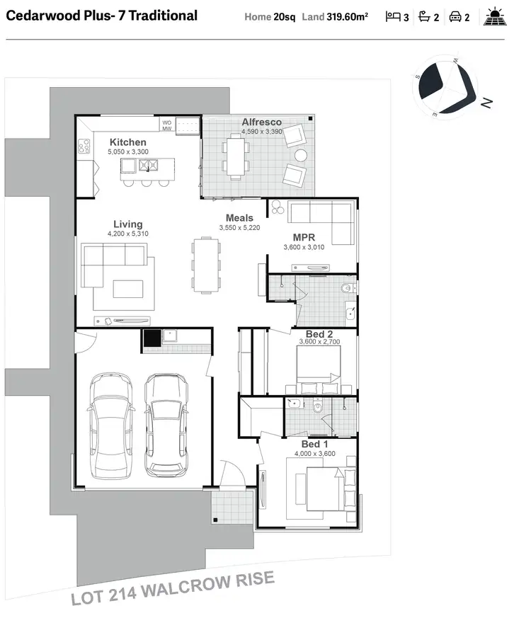 Floorplan of Homely house listing, Lot 214 Walcrow Rise, Kendall NSW 2439