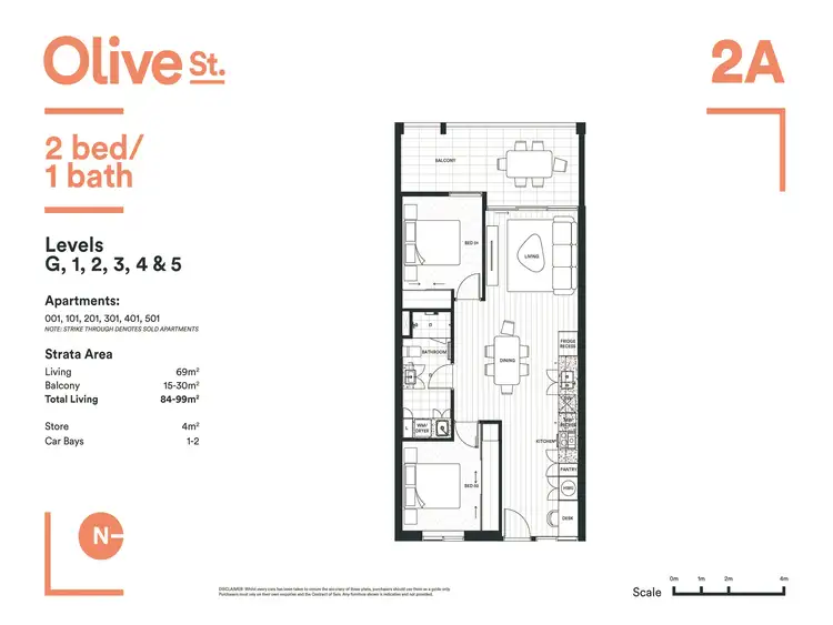 Floorplan of Homely apartment listing, 201/263 Hay Street, Subiaco WA 6008