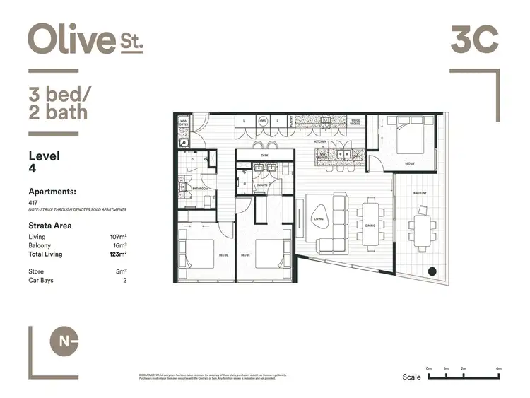 Floorplan of Homely apartment listing, 417/263 Hay Street, Subiaco WA 6008