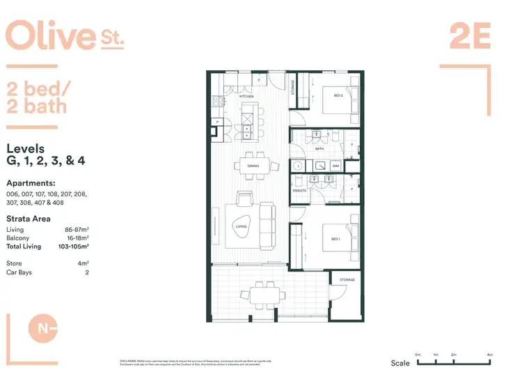 Floorplan of Homely apartment listing, 407/263 Hay Street, Subiaco WA 6008