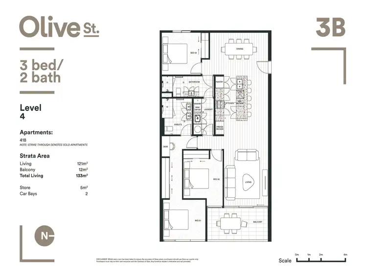 Floorplan of Homely apartment listing, 418/263 Hay Street, Subiaco WA 6008