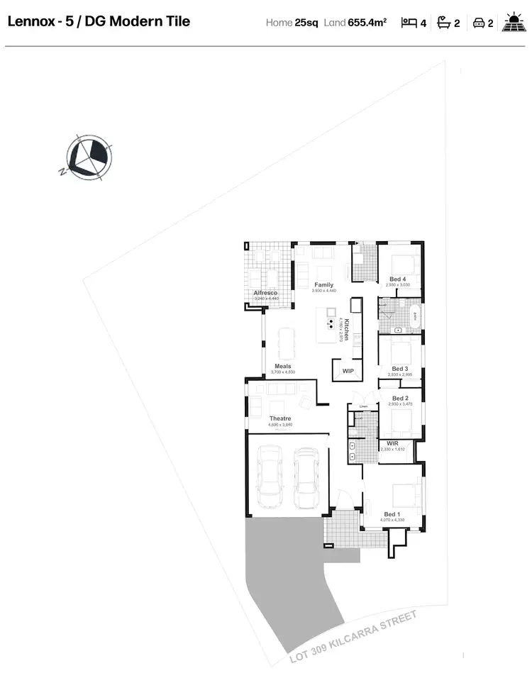 Floorplan of Homely house listing, Lot 309 Kilcarra Street, Chisholm NSW 2322