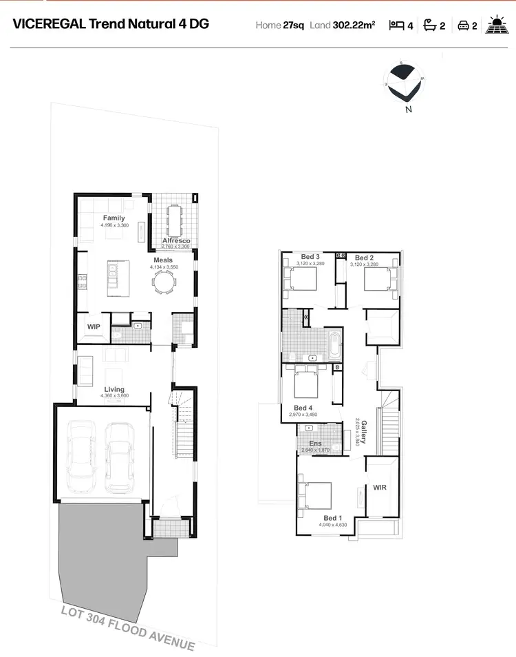 Floorplan of Homely house listing, Lot 304 Flood Avenue, Austral NSW 2179