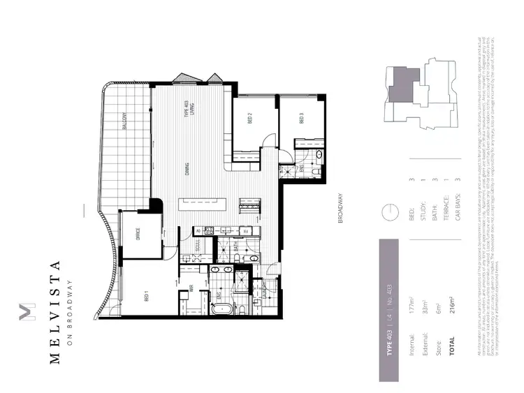 Floorplan of Homely apartment listing, 403/79-81 Broadway, Nedlands WA 6009