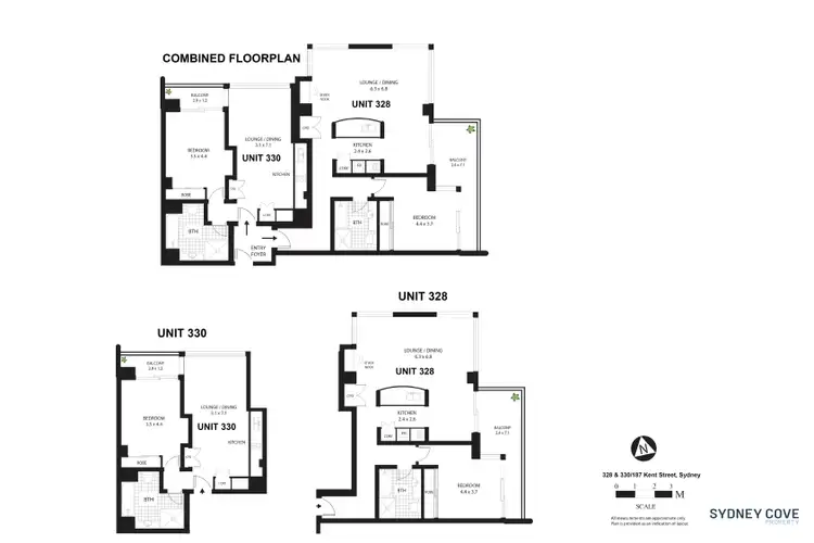 Floorplan of Homely apartment listing, 328 and 330/187 Kent Street, Sydney NSW 2000