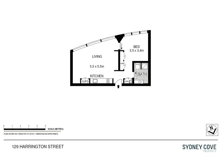 Floorplan of Homely apartment listing, 404/129 Harrington Street, Sydney NSW 2000