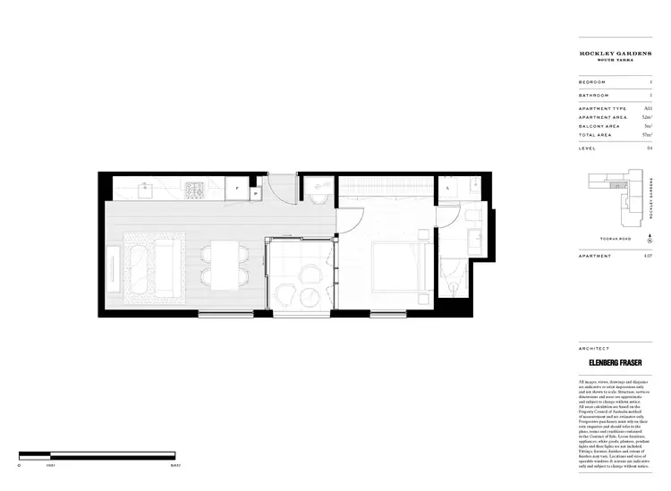 Floorplan of Homely apartment listing, 407/339 Toorak Road, South Yarra VIC 3141