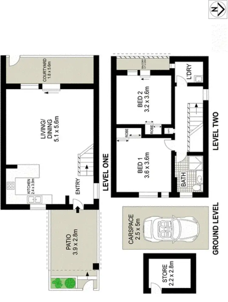 Floorplan of Homely apartment listing, 45 Brougham Street, Woolloomooloo NSW 2011