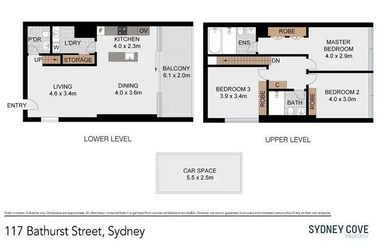 Floorplan of Homely apartment listing, 6103/117 Bathurst Street, Sydney NSW 2000