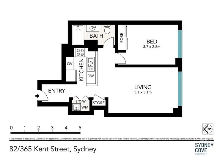 Floorplan of Homely apartment listing, 82/365-377 Kent Street, Sydney NSW 2000