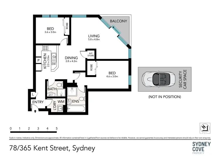 Floorplan of Homely apartment listing, 78/365-377 Kent Street, Sydney NSW 2000