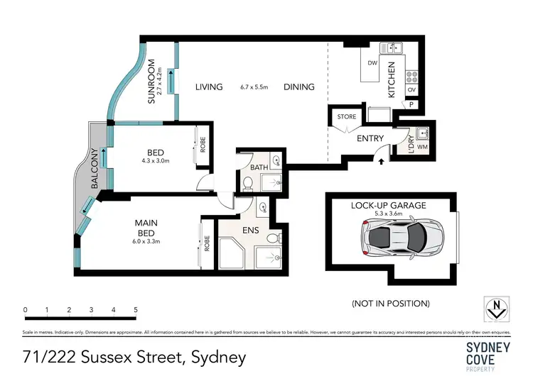 Floorplan of Homely apartment listing, 71/222 Sussex Street, Sydney NSW 2000
