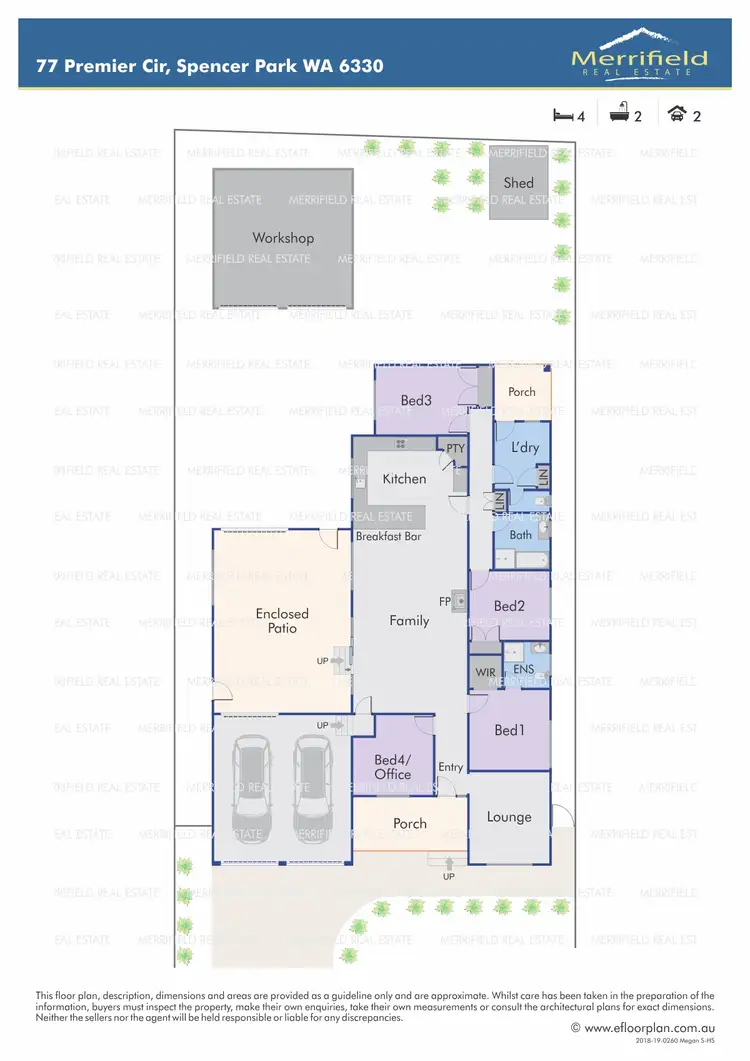Floorplan of Homely house listing, 77 Premier Circle, Spencer Park WA 6330