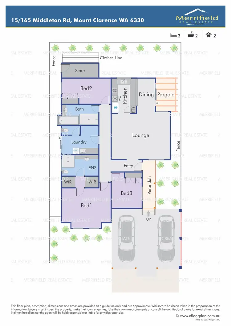 Floorplan of Homely townhouse listing, 15/165 Middleton Road, Mount Clarence WA 6330