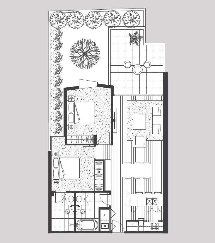 Floorplan of Homely apartment listing, G01/5 Kooyong Road, Armadale VIC 3143