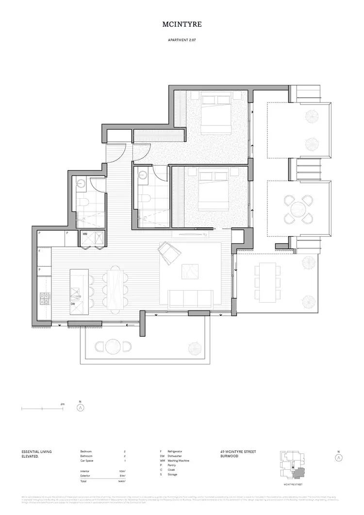 Floorplan of Homely apartment listing, 207/47-49 McIntyre Street, Burwood VIC 3125