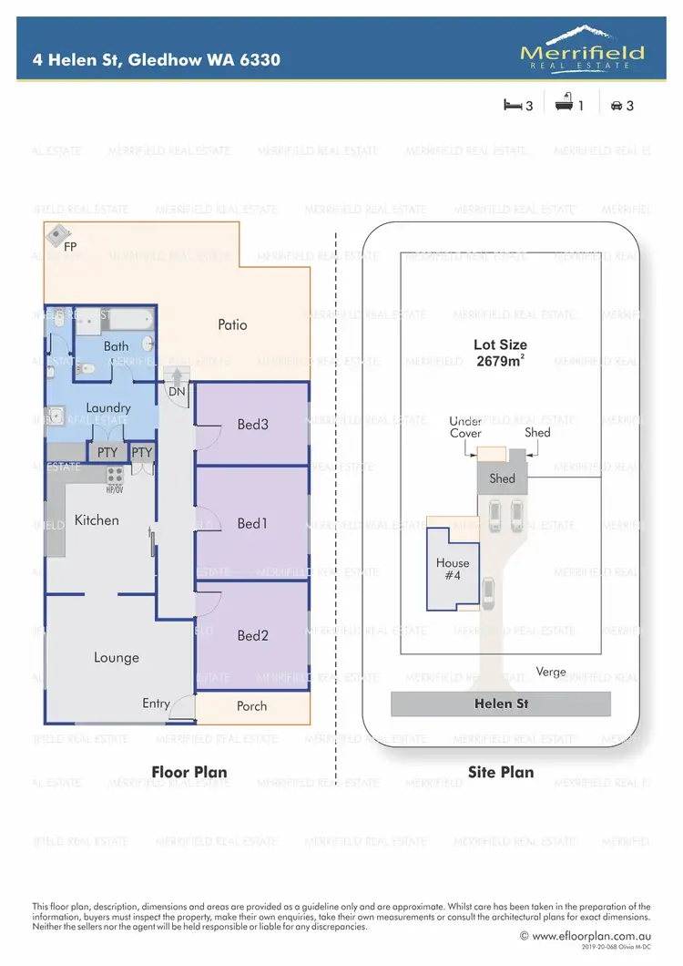 Floorplan of Homely house listing, 4 Helen Street, Gledhow WA 6330