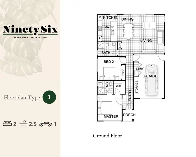 Floorplan of Homely townhouse listing, 16/96 Brunt Road, Beaconsfield VIC 3807