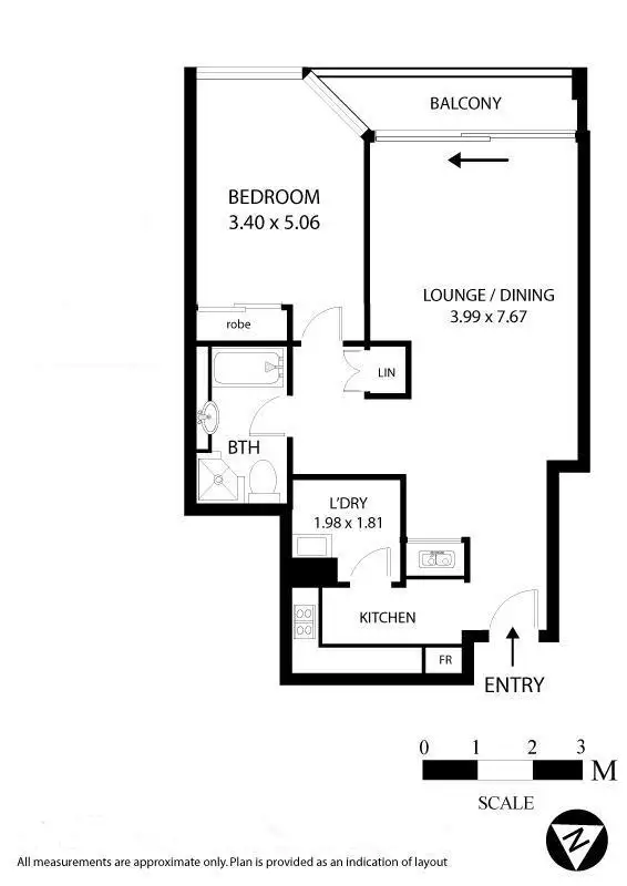 Floorplan of Homely apartment listing, 127 Kent Street, Sydney NSW 2000