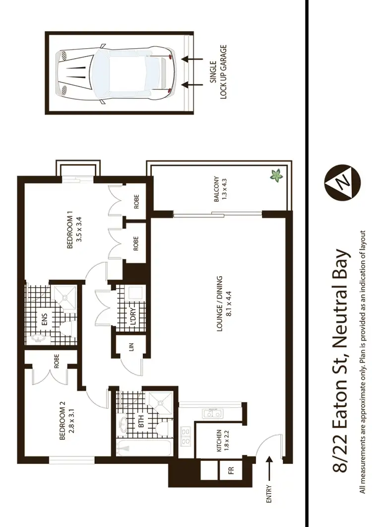 Floorplan of Homely apartment listing, 8/22 Eaton Street, Neutral Bay NSW 2089