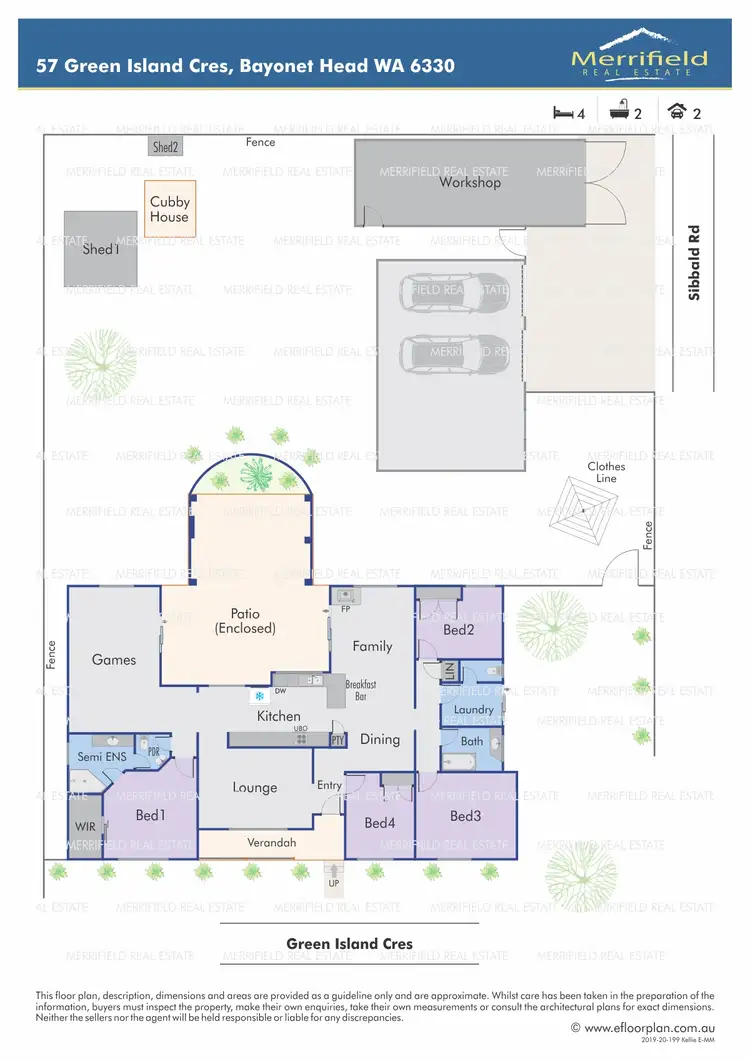 Floorplan of Homely house listing, 57 Green Island Crescent, Bayonet Head WA 6330