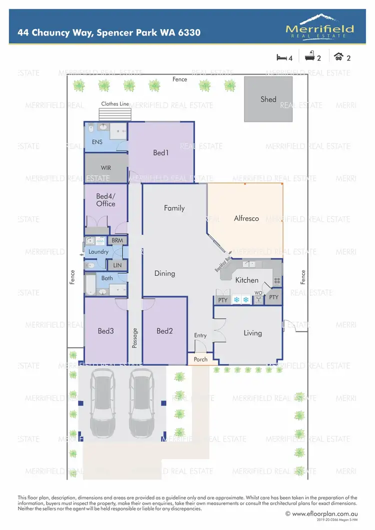 Floorplan of Homely house listing, 44 Chauncy Way, Spencer Park WA 6330