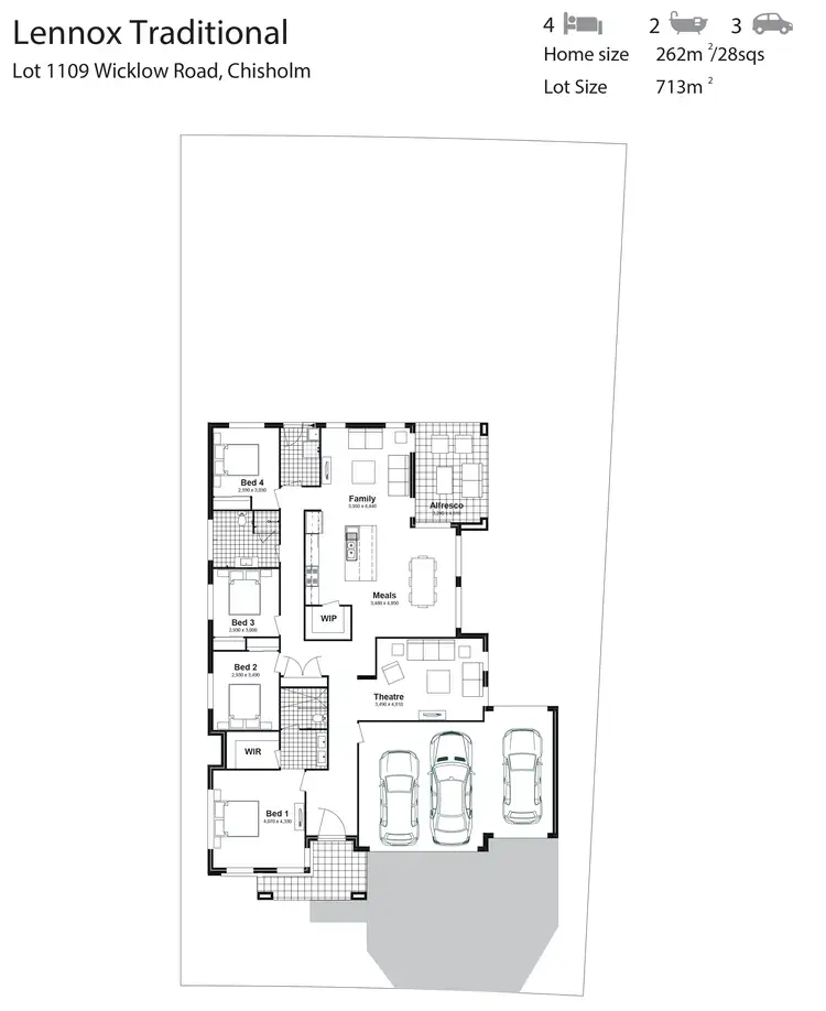 Floorplan of Homely house listing, Lot 1109 Wicklow Road, Chisholm NSW 2322