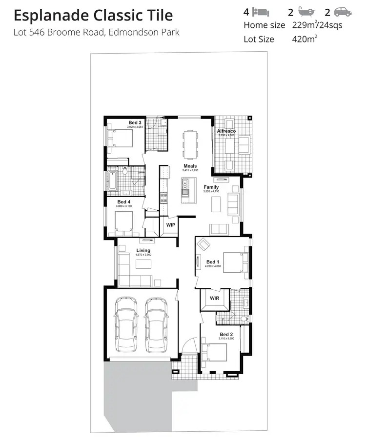 Floorplan of Homely house listing, Lot 546 Broome Road, Edmondson Park NSW 2174