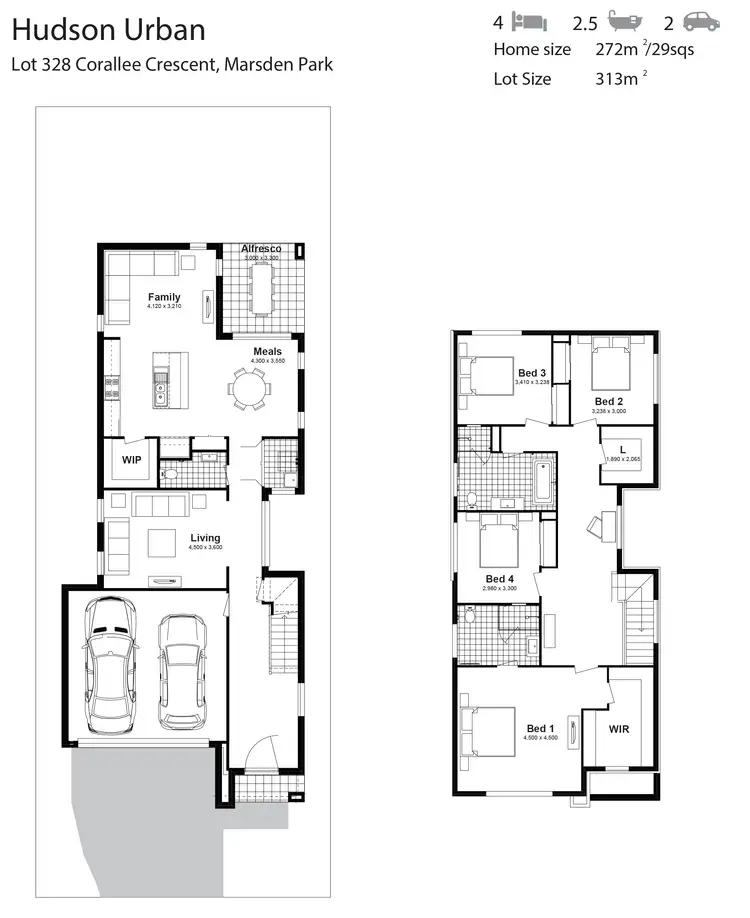 Floorplan of Homely house listing, Lot 328 Corallee Crescent, Marsden Park NSW 2765