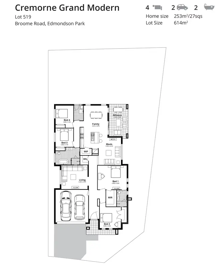 Floorplan of Homely house listing, Lot 519 Broome Road, Edmondson Park NSW 2174