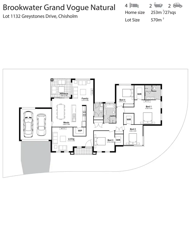 Floorplan of Homely house listing, Lot 1132 Greystones Drive, Chisholm NSW 2322