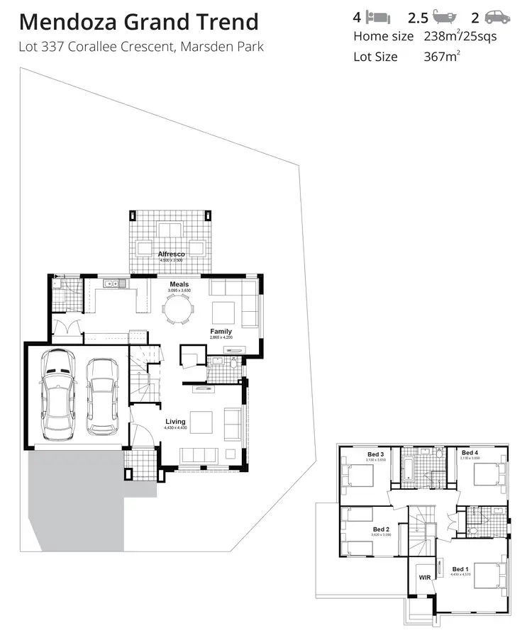 Floorplan of Homely house listing, Lot 337 Corallee Crescent, Marsden Park NSW 2765