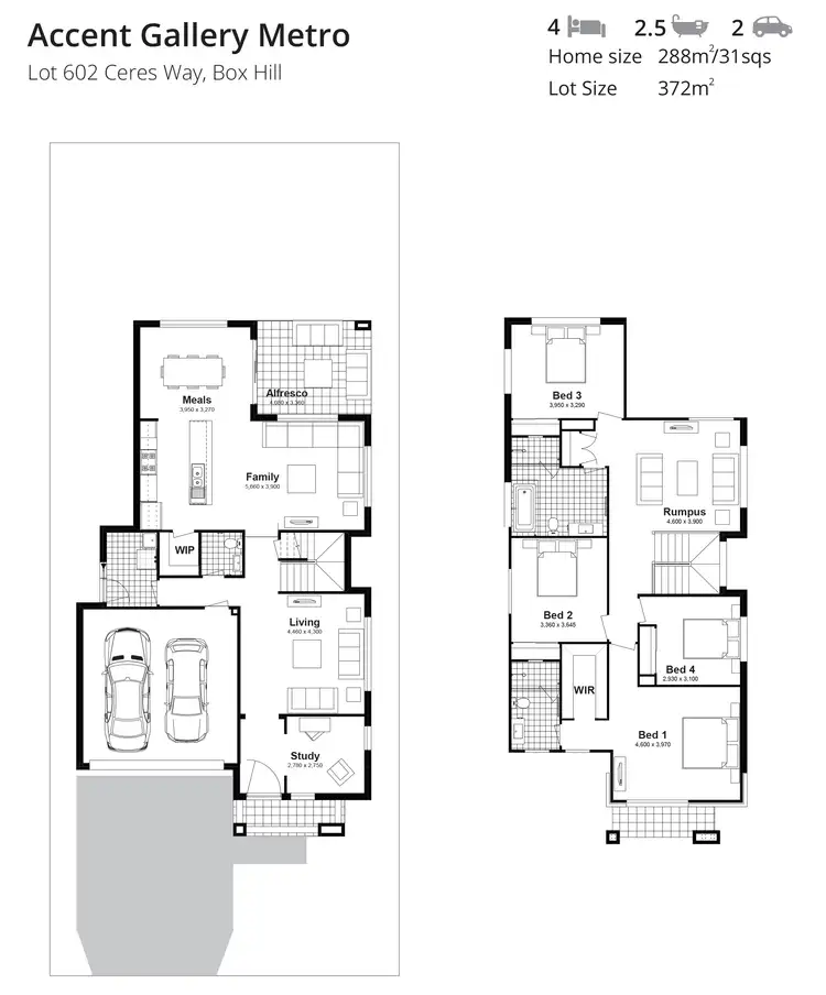 Floorplan of Homely house listing, Lot 602 Ceres Way, Box Hill NSW 2765